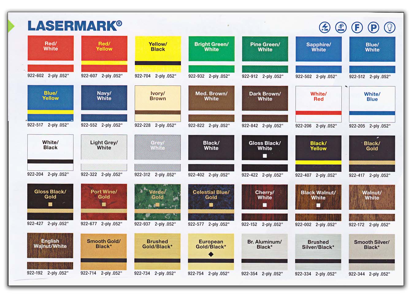 Rowmark Color Chart